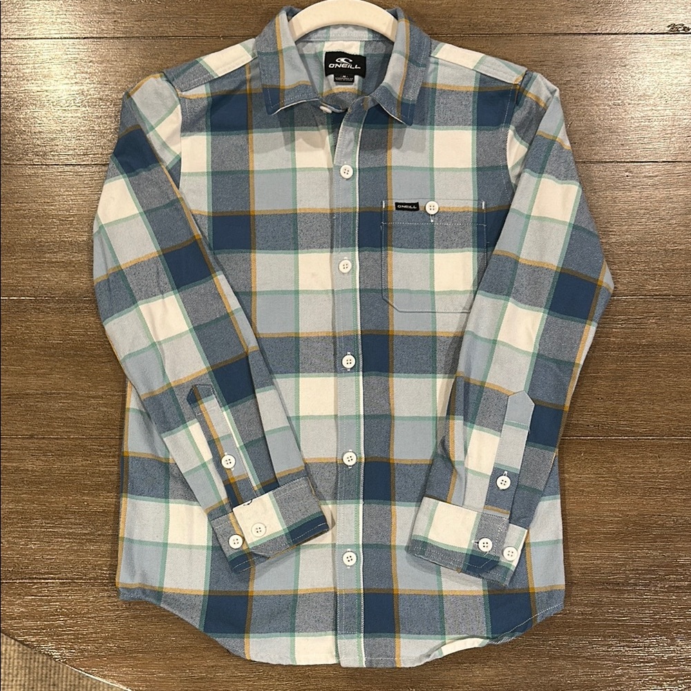O'Neill Boys Winslow Plaid flannel Shirt - Dust Blue